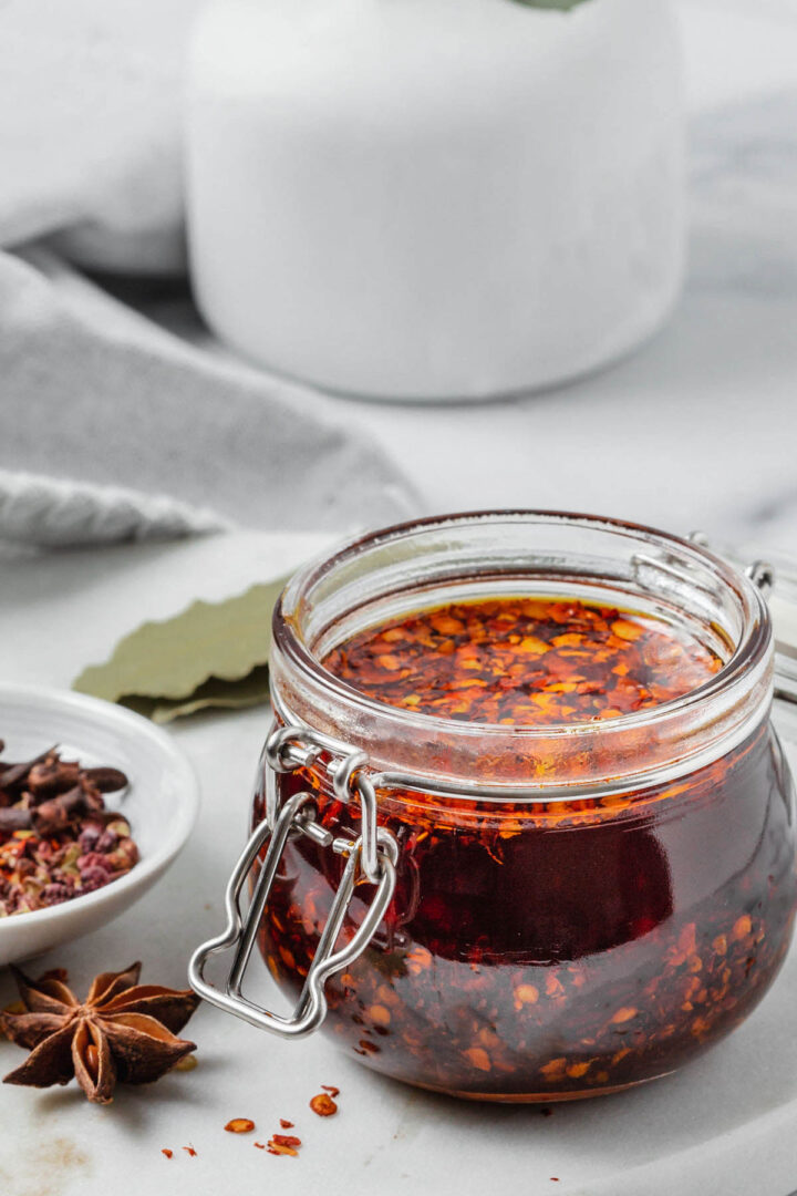 Homemade chili oil