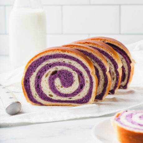 Ube Swirl Milk Bread (Purple Sweet Potato Swirl Bread)