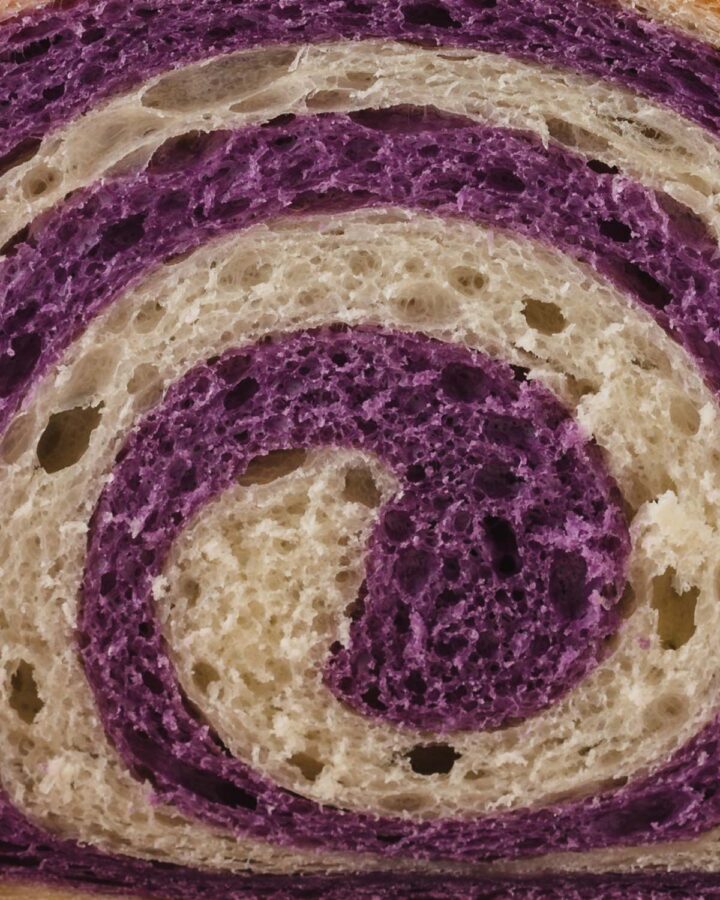 Close up photo of ube swirl