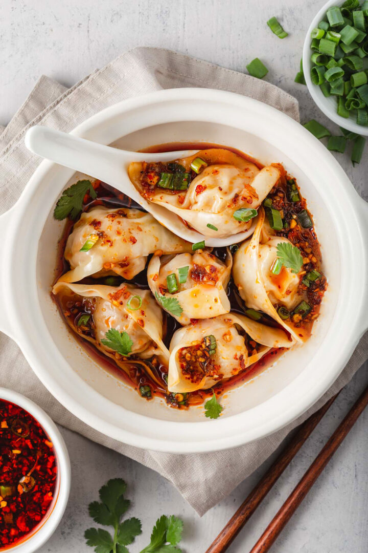 Sichuan Chili oil wontons