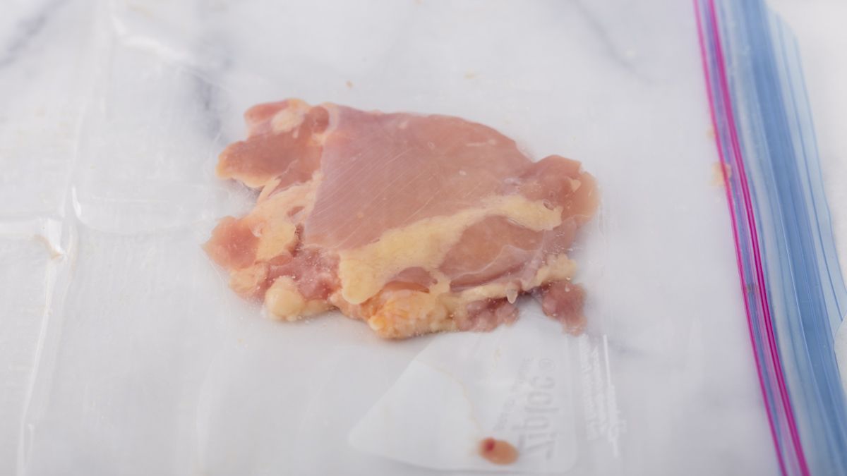 chicken cutlet tenderized with ziploc bag method