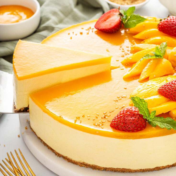 NoBake Mango Cheesecake Takes Two Eggs