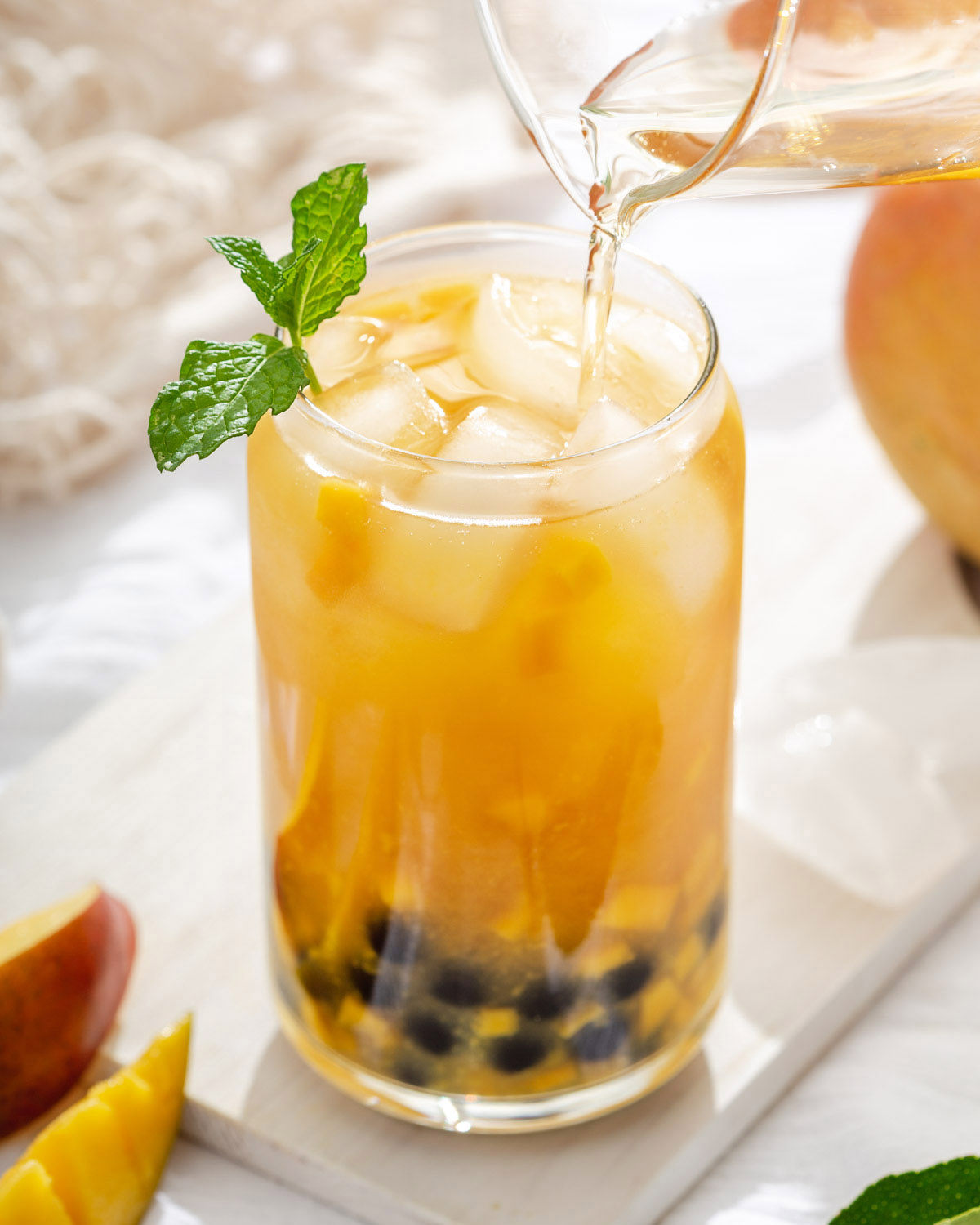 Juicy Mango Peach Iced Tea Bags | TEALEAVES