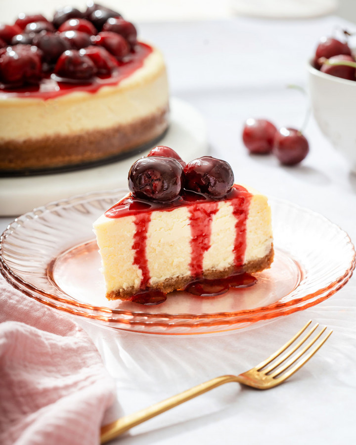 Cherry Cheesecake Takes Two Eggs