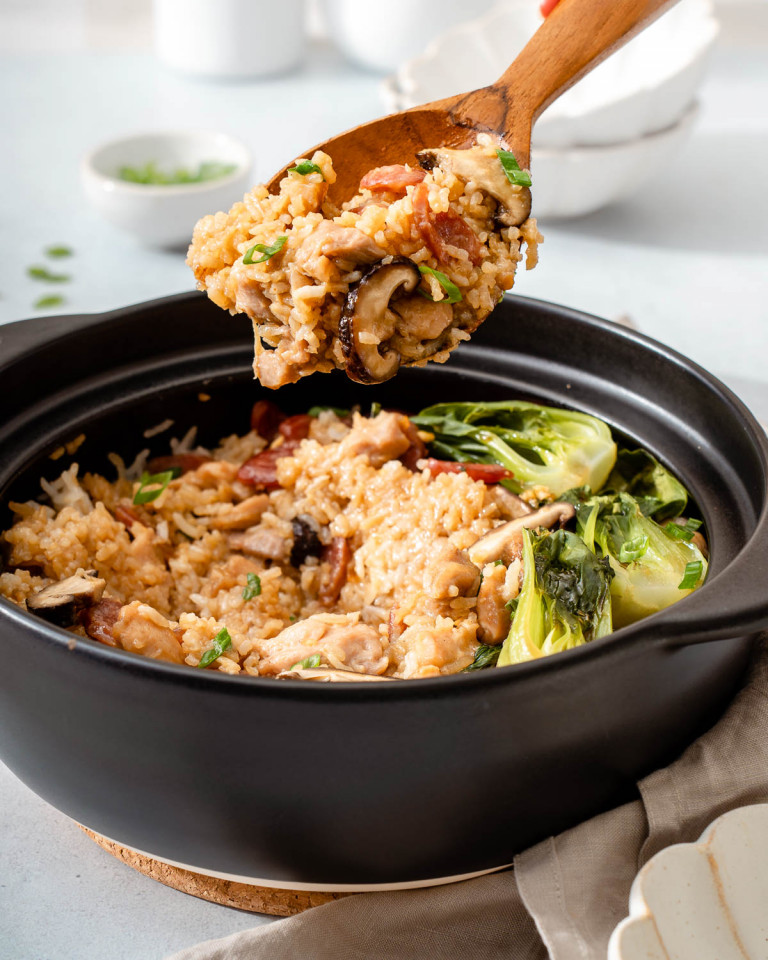 Chinese Clay Pot Rice Takes Two Eggs