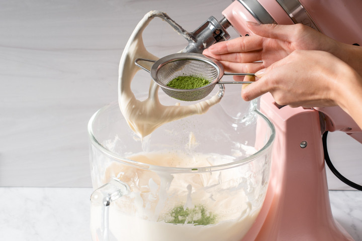 Match Powder Process Matcha Cheesecake – Takes Two Eggs