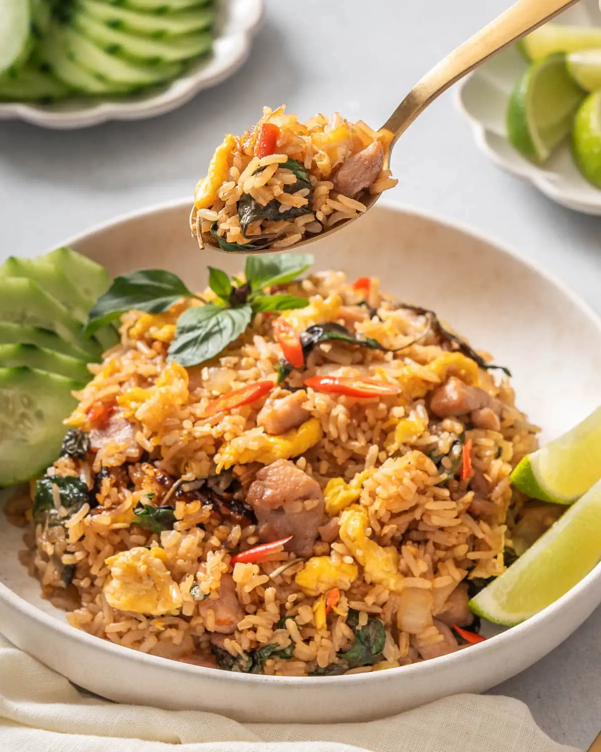 Thai Basil Fried Rice Takes Two Eggs