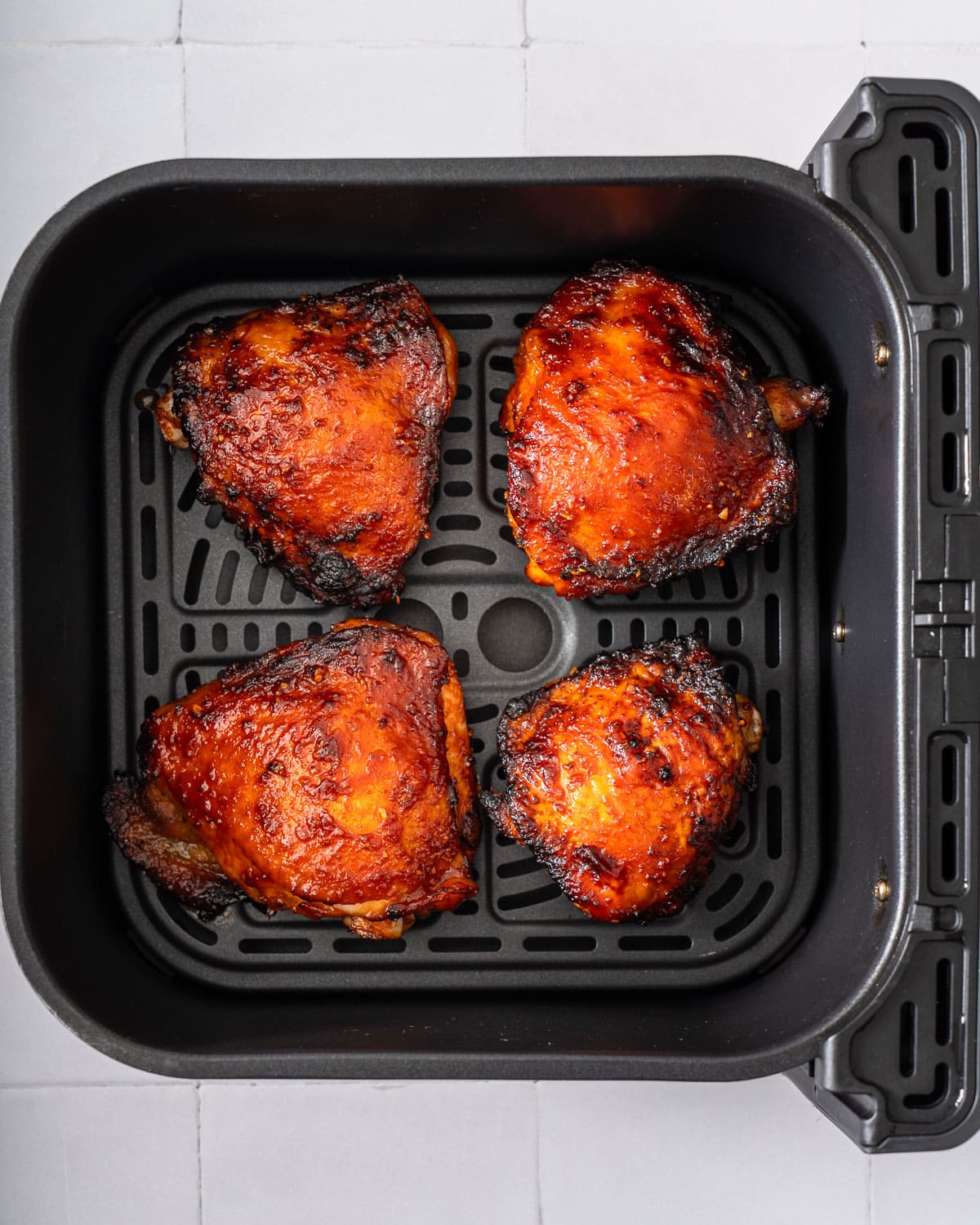 Air fried gochujang chicken thighs.
