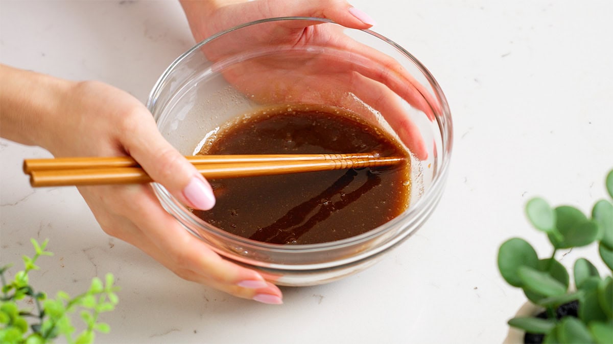 Pad Thai sauce mixed together in a bowl.